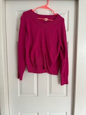 a new day Magenta V‑Neck Sweater